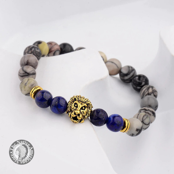 Tiger Eye Onyx Stone Handmade Beaded Charm Bracelet