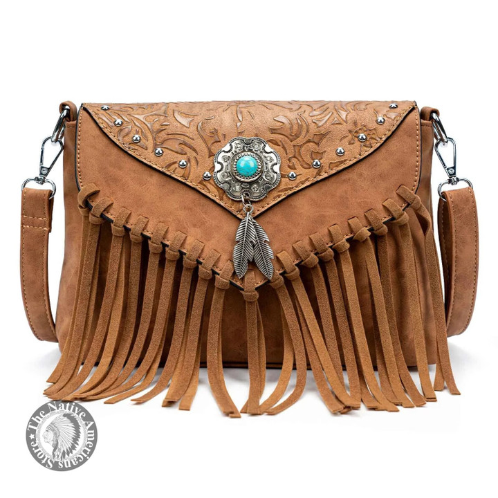 Native Pattern PU Leather Shoulder Bag