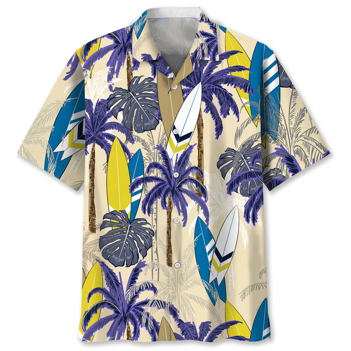 surfing palm hawaii shirt