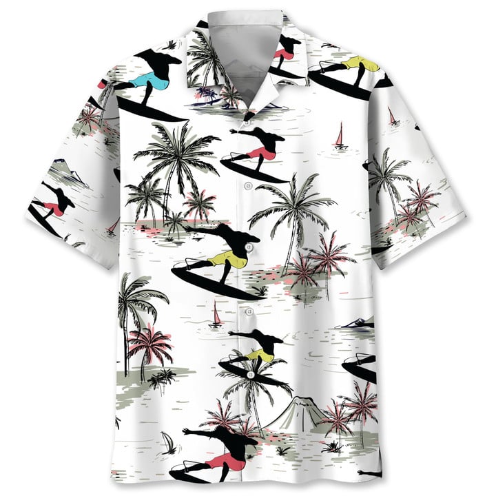 surfing coconut hawaii shirt