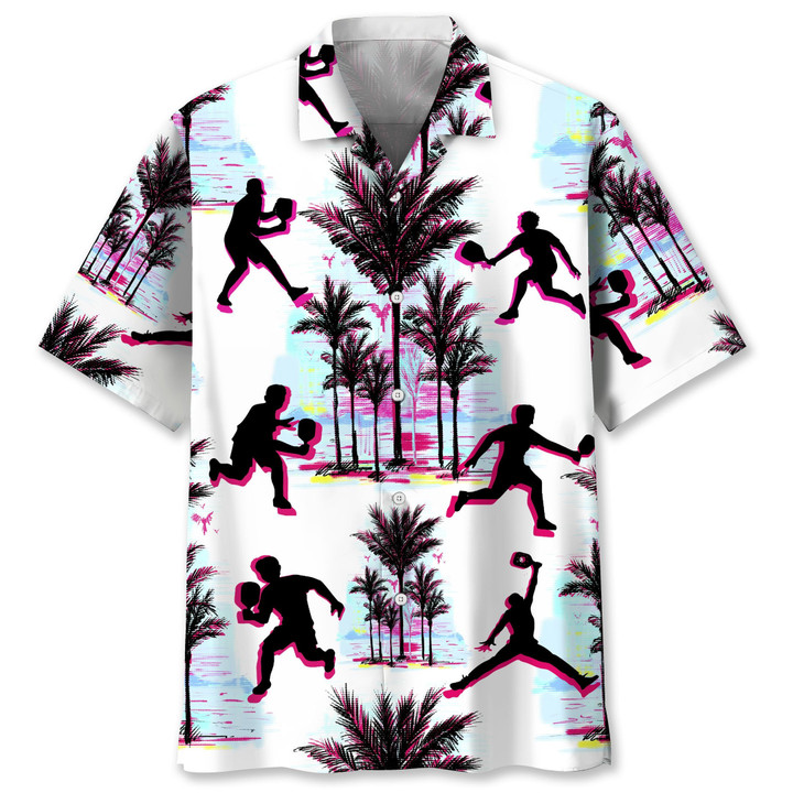 pickleball abstract background hawaii shirt