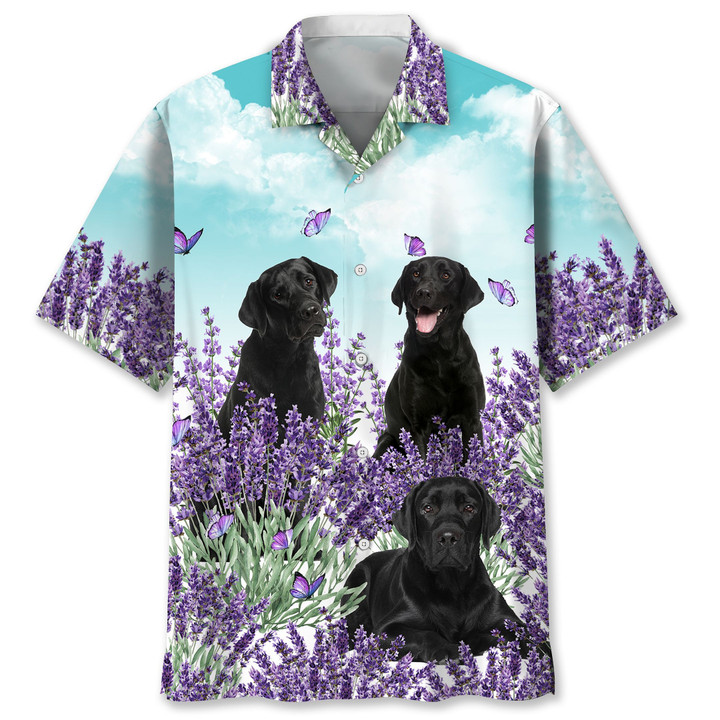 labrador lavender hawaii shirt