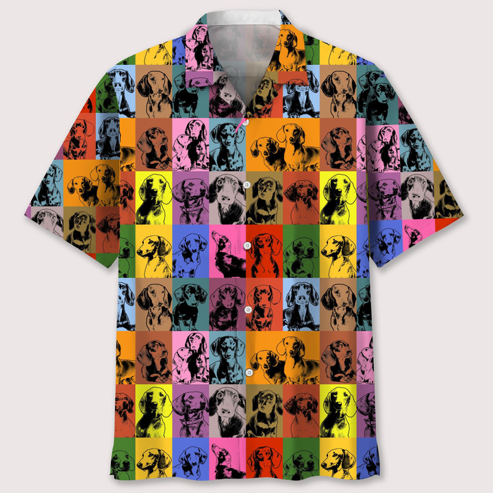 dachshund color hawaii shirt