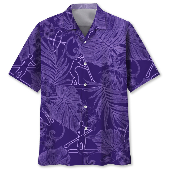 Paddleboarding Purple Tropical Hawaiian
