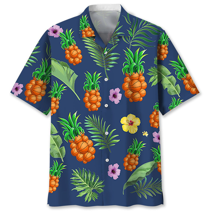 basketball pineapple Hawaiian shirt