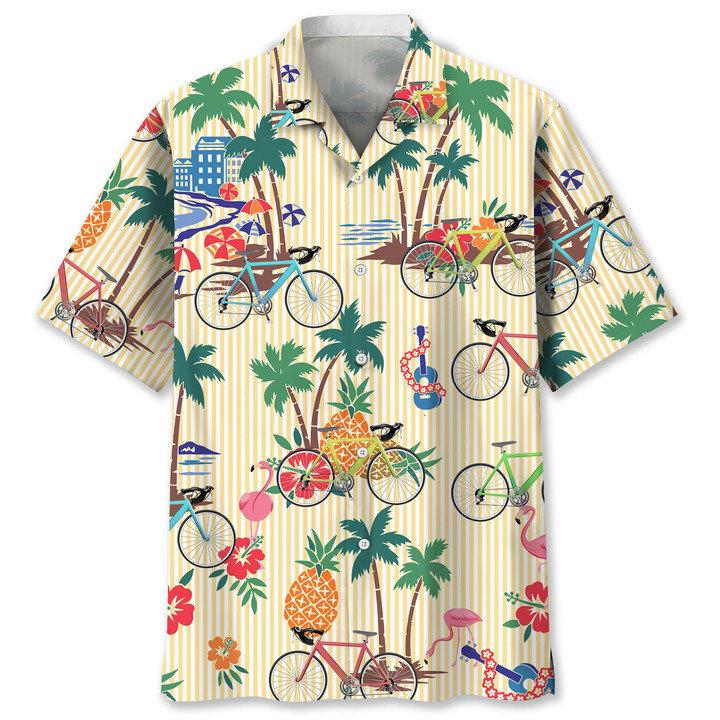cycling tropical hawaii shirt