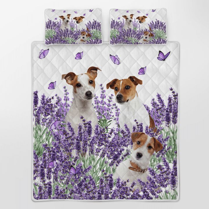 jack russell lavender quilt