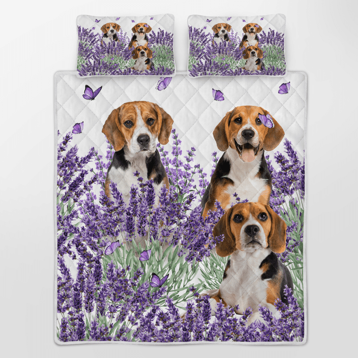beagle lavender quilt