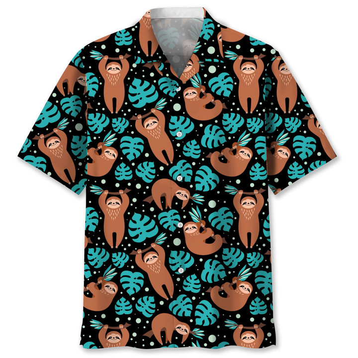 sloth tropical hawaii shirt