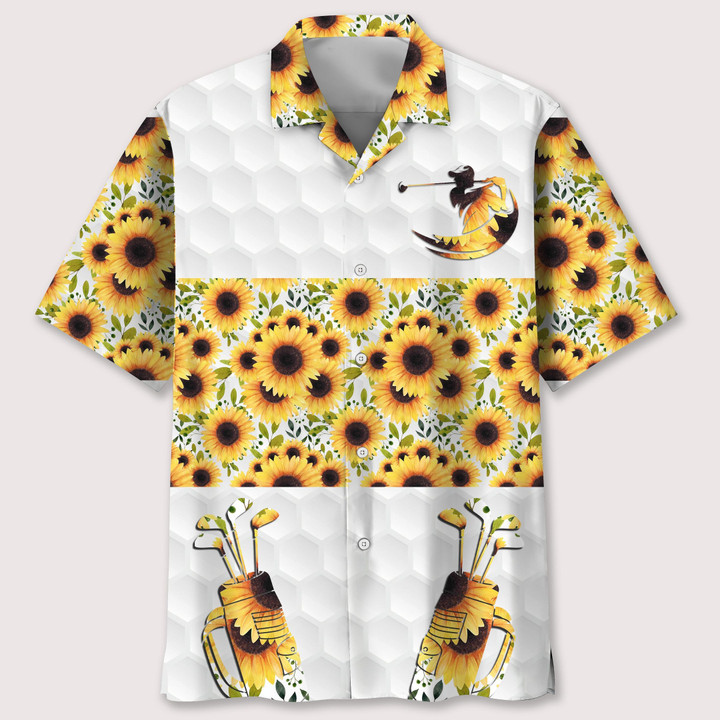 golf sunflower hawaii shirt