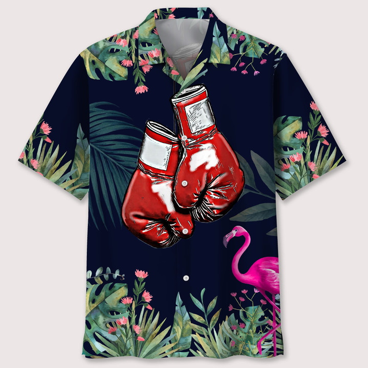 boxing tropical leaf hawaii shirt
