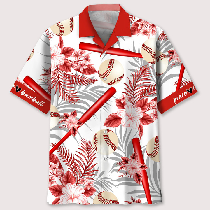 baseball red hawaii shirt