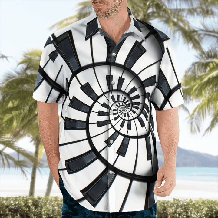 Piano spiral hawaii shirt