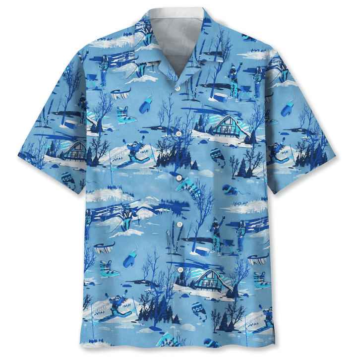Skiing Hawaiian Shirt