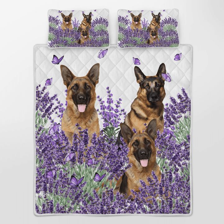 german shepherd lavender quilt
