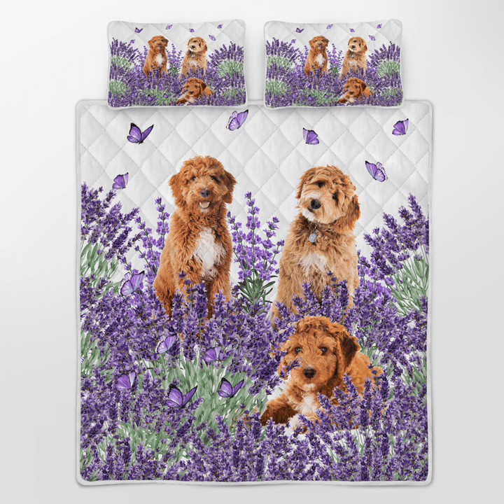 goldendoodle lavender quilt