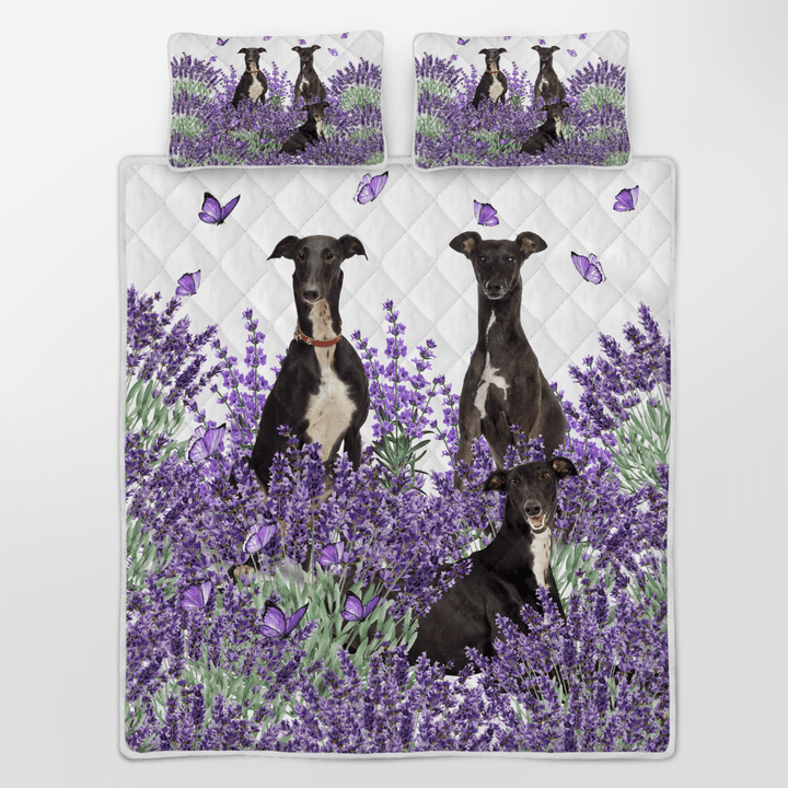 greyhound lavender quilt