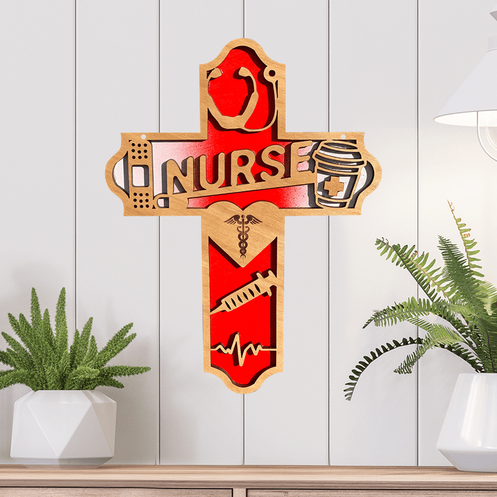 Nurse Cross Cut Metal Sign