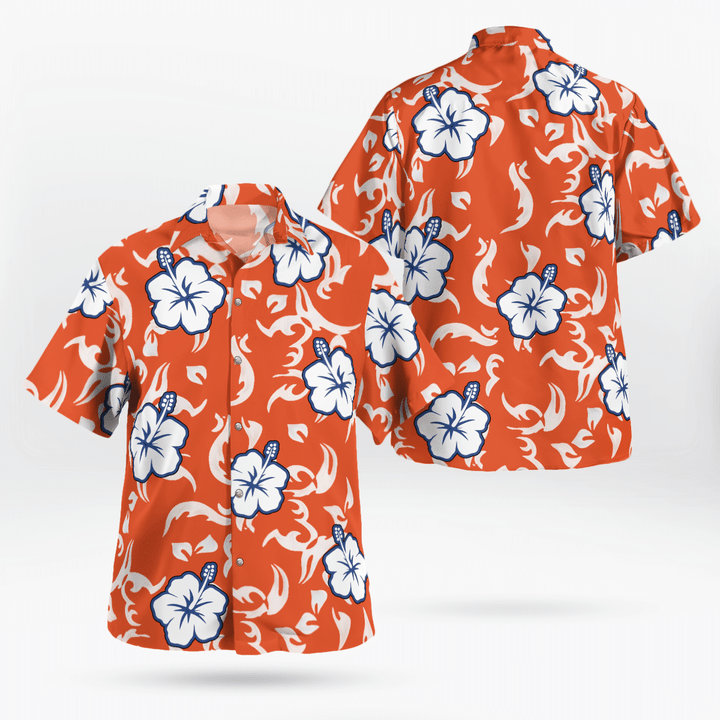 Hawaiian Shirt Blue And Orange 1