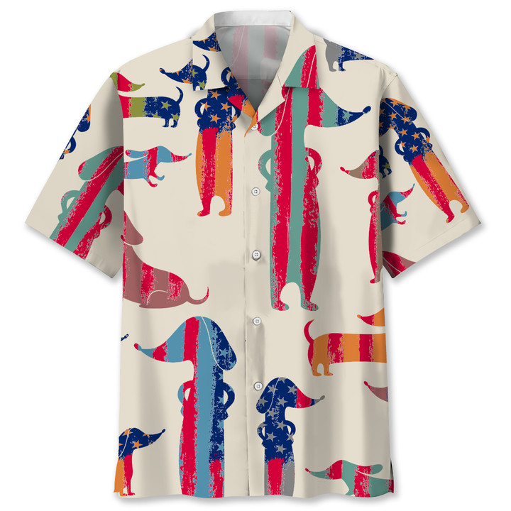 Dachshund Usa Hawaiian Shirt