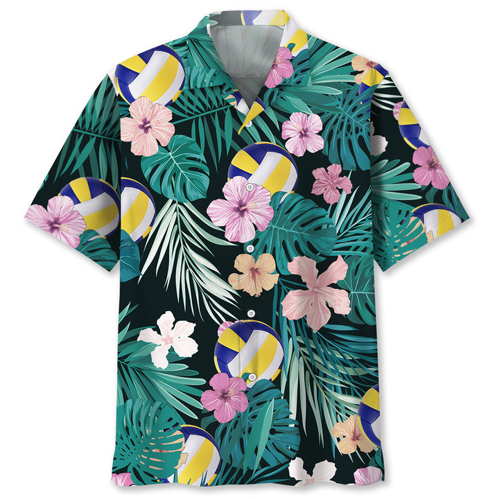 volleyball tropical Hawaiian shirt