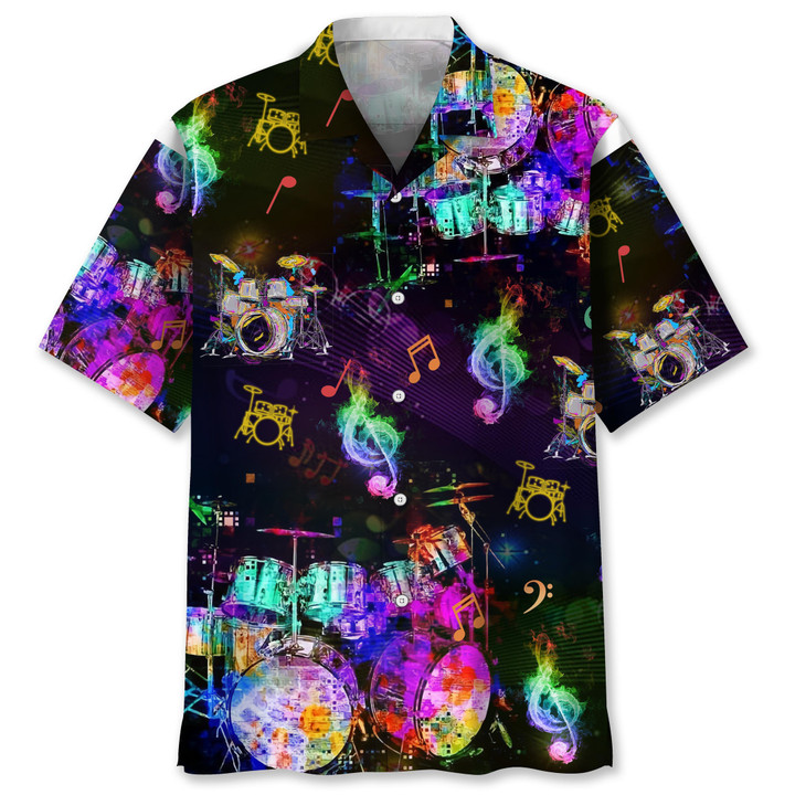 Drum Color Hawaiian Shirt