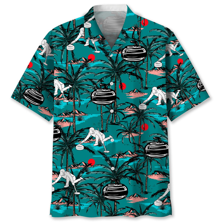 Curling Vintage Hawaiian Shirt