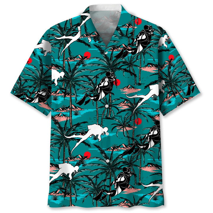 Scuba Diving Vintage Hawaiian Shirt