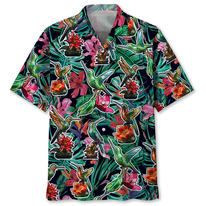 Tropical Hummingbird Hawaiian Shirt Q