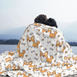 Corgi Puppy Dog Blanket Sofa Cover Fleece All Season Animal Collage Soft Throw Blankets for Bedding Travel Plush Thin Quilt