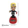Firefighter Car Solar Powered Shaking Head Doll