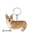 Corgi Dog Acrylic Keyring Animal Sit Dogs 2D Flat Keychain