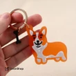 Corgi Keychain Elegant Orange