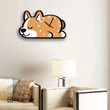 Cartoon Corgi Dog Wall Clocks Creative Living Room