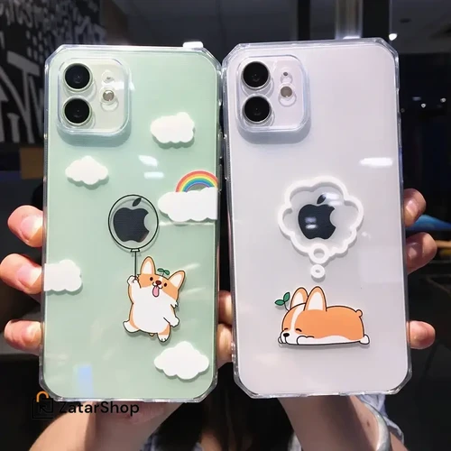 Corgi Cute Cartoon Couple Phone Case