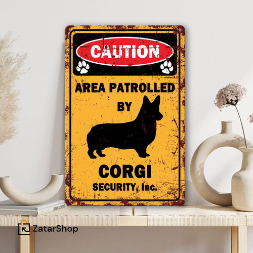 Corgi Lovers Caution Tin Sign
