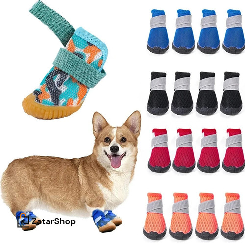 All Season Dog Shoes Breathable Shoes for Small Dogs Boots Booties Paw Protector Puppy Cat Shoes Booties Anti-Slip Sole