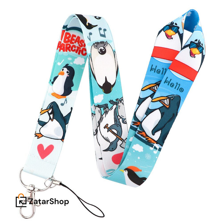 Penguin Lanyard For Keychain ID Card Cover Pass
