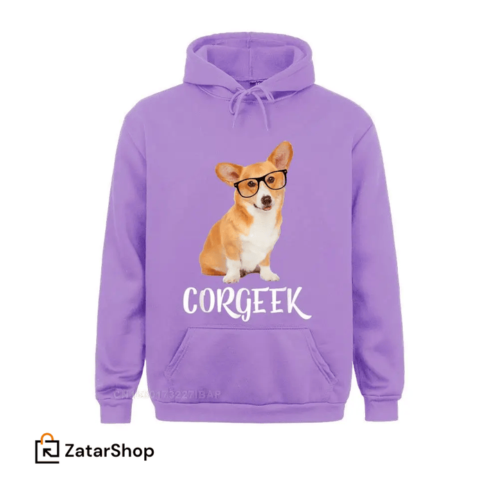 Corgeek T Shirt Funny Corgi Dog Lover Geek Hoodie Geek3D Style Long Sleeve Hoodies
