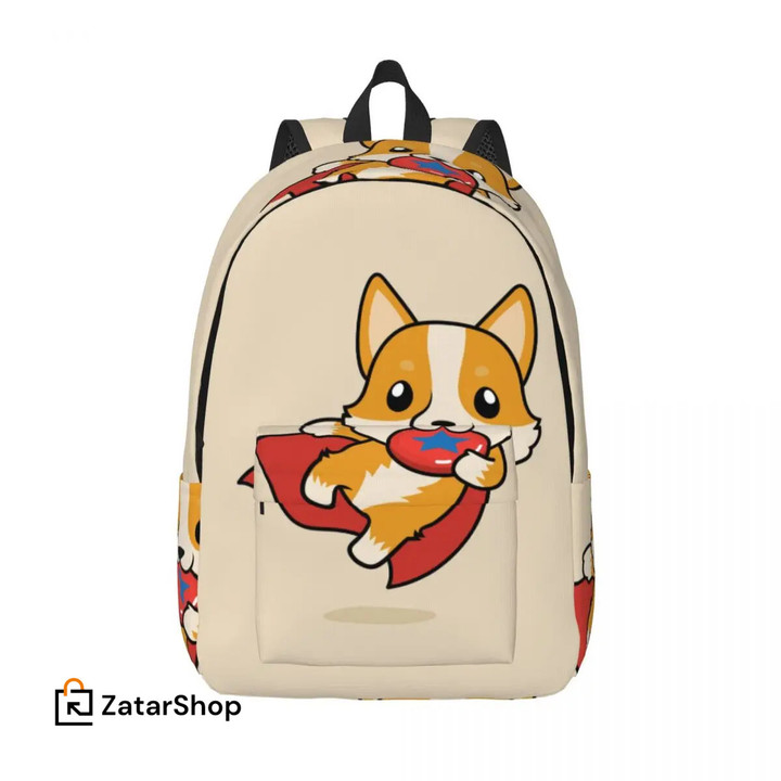 Corgi Backpack Parent-child Lightweight Backpack Couple Laptop Bag