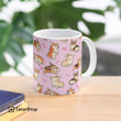 Corgis In Pink Classic Mug Printed Cup Drinkware Image Handle Round Design Tea Coffee Simple Gifts Photo Picture