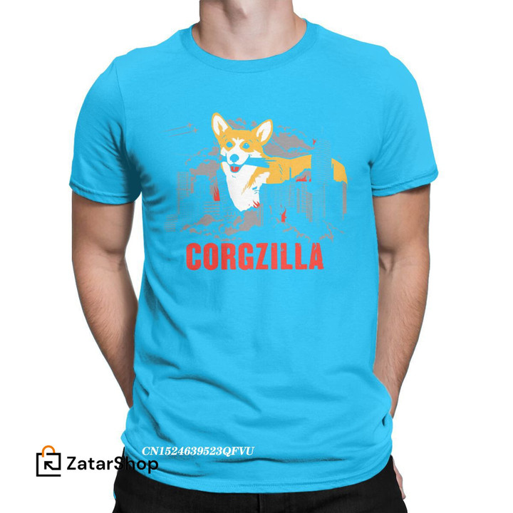 Men CORGZILLA Corgi Premium Cotton T-Shirts