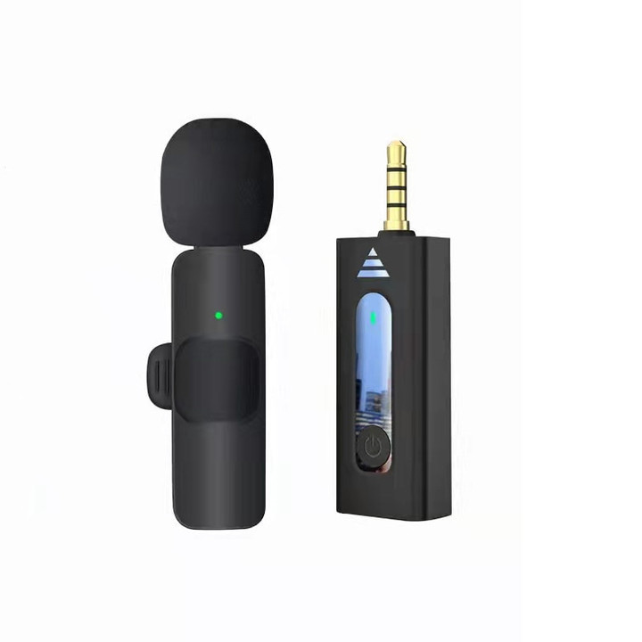 Wireless Lavalier Microphone Portable Audio Video Recording Mini Mic