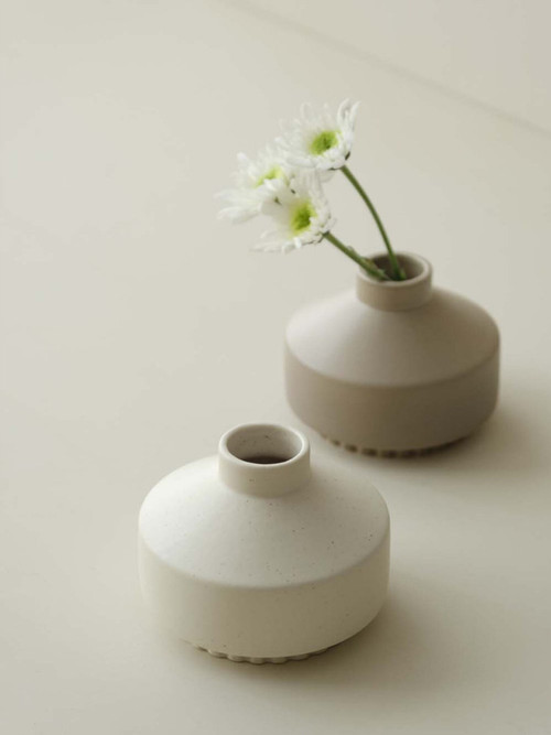 Set Of Two Ceramic Vase Elegant Home Flower Vases