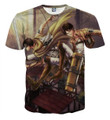 Attack On Titan Eren Levi Dual Battle Dope Fan Art T-shirt