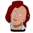One-Punch Man Funny Saitama Hilarious Cartoon Face Red Hoodie