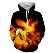Pokemon Mysterious Transformation Flaming Hip Hop Hoodie