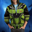 Dragon Ball Z Android 16 Armor Suit Cosplay Zip Up Hoodie