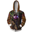Naruto Scary Ten-Tailed Beast With Rinnegan  Zip Up Hoodie