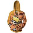 Naruto And Kumara Cute Chibi Design Full Print Zip Up Hoodie